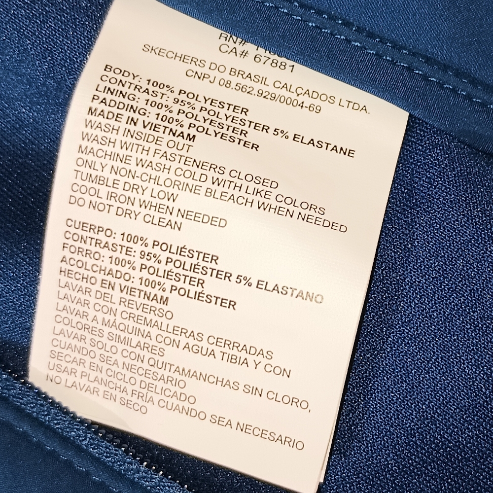 Skechers Performance Quilted Blue Jacket M - Picture 7 of 9